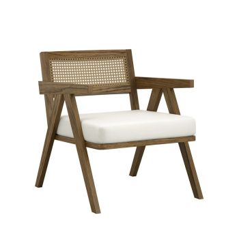 Arizona Indoor Chair - Weave/Pine - L71.5 x W63 x H74 cm - Ecru/Smoked - Flat Pack