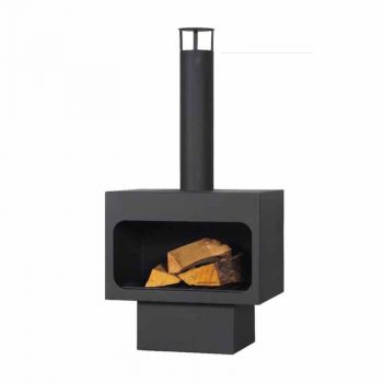 Arizona Outdoor Fireplace and Heat Protective Paint - Steel - L40 x W56 x H62 cm - Black