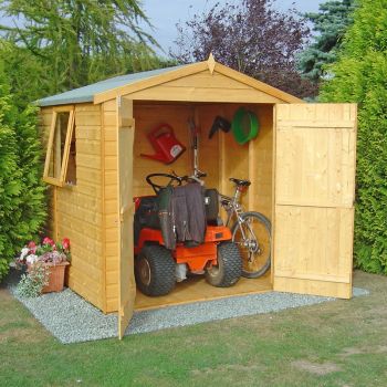 Arran Double Doors Tongue and Groove Garden Shed Workshop Approx 6 x 6 Feet