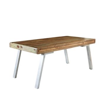 Aspen Medium Dining Table - Metal/Wood - L90 x W150 x H76 cm