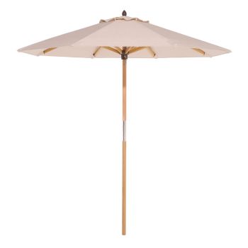 2.0m Ashdown Wooden Parasol - Timber - L197 x W197 x H219.5 cm - Natural