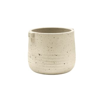 Aurora Terrazzo Handle Planter - L20 x W20 x H17 cm - Oat
