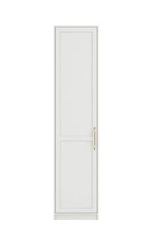 Austen 1 Door Wardrobe - Engineered Wood/Metal - L58 x W50 x H220 cm - White/Gold