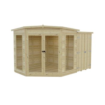 7 x 11 Feet Barclay with Side Shed - L119 x W205 x H190.3 cm