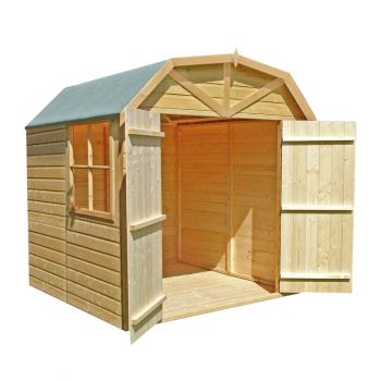 Barn Double Doors Tongue and Groove Garden Shed Workshop Approx 7 x 7 Feet