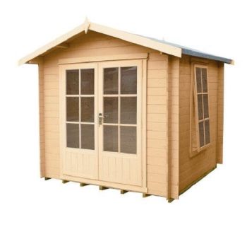 Barnsdale Log Cabin Home Office Garden Room Approx 8 x 8 Feet