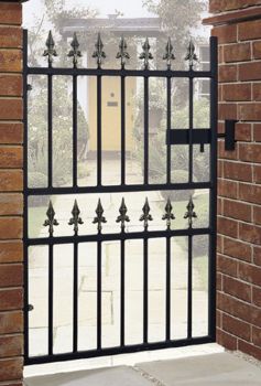 Balmoral Premium Range Spear Top Tall Single Gate - Steel - Fits Gap of 914 mm x 1905 mm High - Electro Galv./Black Powder Coated