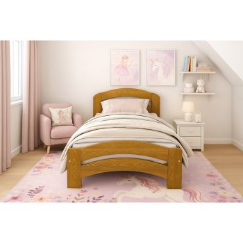 Double Size Bed Frame - Wood - L197 x W143 x H80 cm - Alder
