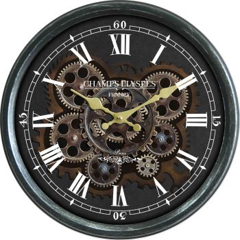 Wall Clock - L4 x W36 x H36 cm - Black/White/Gold