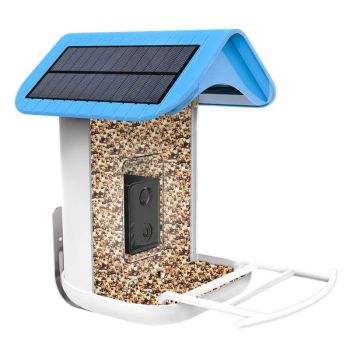 Callow Smart Bird Feeder with Wi-Fi Camera Solar Power and AI Bird Recognition - Plastic - L22 x W22 x H28 cm - Multicoloured