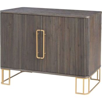 Standard Sideboard - Oak/Pine/Oak Veneer - L42 x W100 x H80 cm - Brown