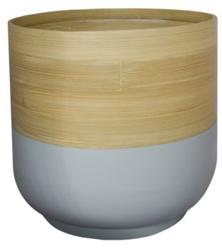 Planter - Bamboo - L28 x W28 x H20 cm - Grey