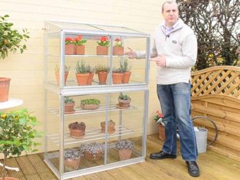 Optional Glass Back for Harewood 3 Feet 4 Inches Mini Greenhouse - Without Coating