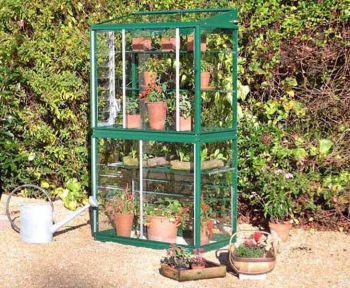 Optional Glass Back for Hampton 3 Feet 4 Inches Lean to Mini Greenhouse - Antique Ivory