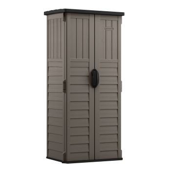 Mannington Storage Cabinet - Resin - L65 x W83 x H183 cm - Stone Grey