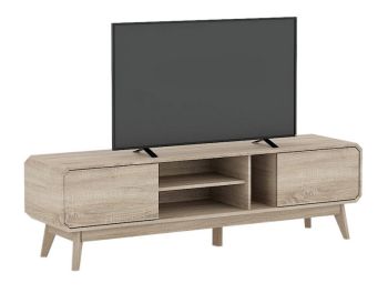 1.6m TV Cabinet - MFC - L39.5 x W159 x H47 cm - Light Oak