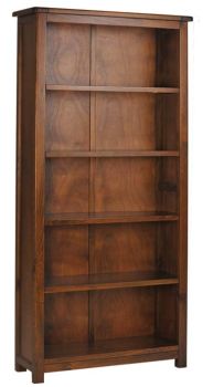 Boston Tall Bookcase - Pine - 90 x 30 x 180 cm - Dark Brown