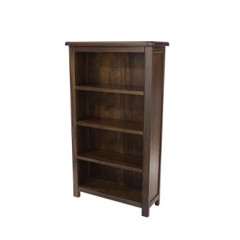 3 Shelf Narrow Bookcase - Pine - L25 x W70 x H120 cm - Dark Brown - Flat Packed