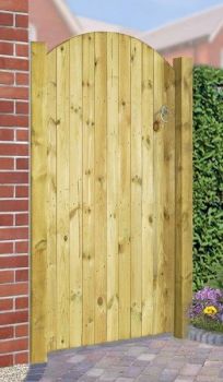 Carlton Bow Top Wooden Gate 1800mm H X 750mm W - Tanalised