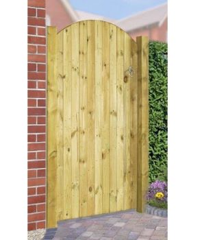 Carlton Bow Top High Quality Single Gate - Pressue Treated Scandinavian Redwood - W750 x H1800 mm