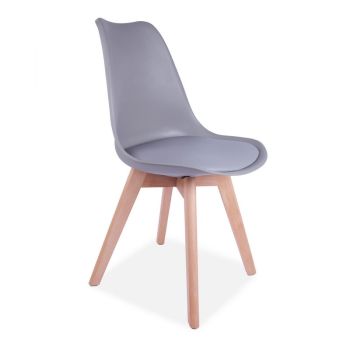 ECN Tulip Style Dining Chair (Pack of 4) - L43 x W48 x H82 cm - Light Grey