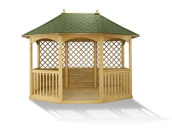 Winchester Tiled Pavilion Gazebo (Large) - L365 x W270 x H295 cm
