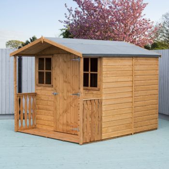 Casita + Verandah Tongue and Groove Garden Shed Workshop Approx 7 x 9 Feet