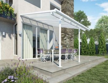 Patio Cover Sierra 3 x 3.05 Clear - Polycarbonate - L314 x W299 x H305 cm - White