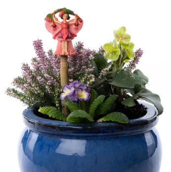 Fuschia Flower Fairy Cane or Stake Topper