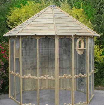 Ipswich Aviary 8 Painted - Pressure Treated Red Pine - L248 x W248 x H285 cm 