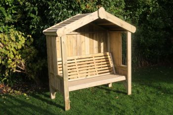 Cottage Arbour - Seats Three, wooden garden bench