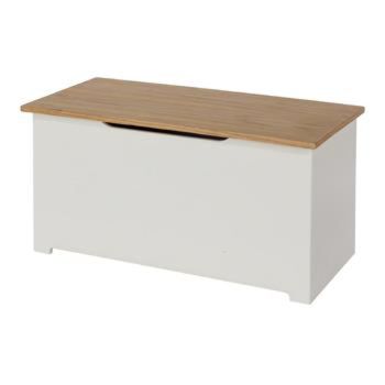 Colorado Ottoman - MDF/MDP - 80 x 38 x 41 cm - Soft White/Oak