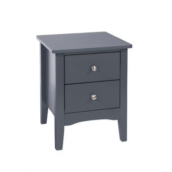 2 Petite Drawer Bedside Cabinet - MDF - 38 x 38 x 49 cm - Blue