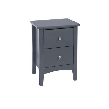 2 Drawer Bedside Cabinet - MDF - 40 x 32 x 57 cm - Blue