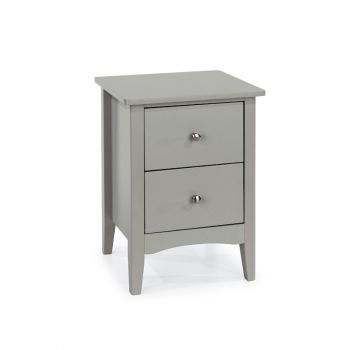 2 Drawer Bedside Cabinet - MDF - 40 x 32 x 57 cm - Grey