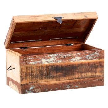 Coastal Trunk Box - Wood - L40 x W80 x H80 cm
