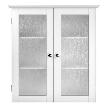  Connor Removable Wall Cabinet with 2 Glass Doors - White - 20 x 64 x 64 cm
