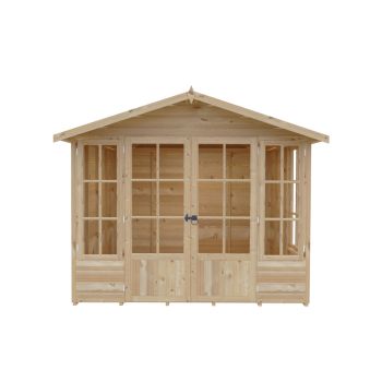 Delmora 8 x 8 Shiplap Summerhouse - Wood - L244.1 x W245.6 x H217.4 cm