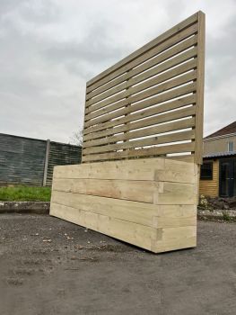 Suffolk Planter and Trellis - Wood - L210 x W40 x H150 cm