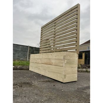 Suffolk Planter and Trellis - Wood - L210 x W40 x H150 cm