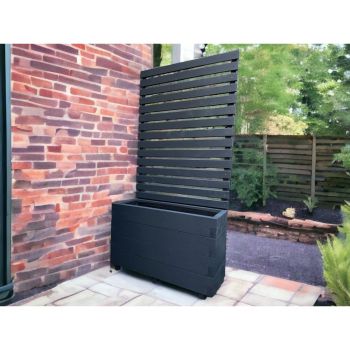 Suffolk Planter and Trellis - (Painted Wooden Planter - Choice of Colours Available) - L240 x W40 x H180 cm