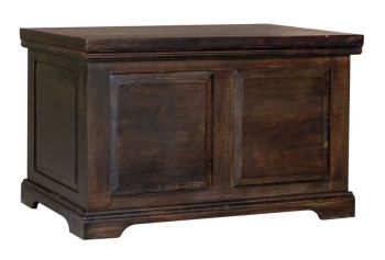 Dakota Large Box - Mango Wood - L50 x W80 x H50 cm - Dark Finish