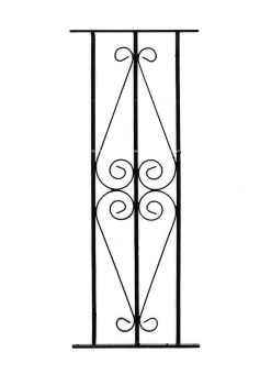 Ascot Decking Fence Panels (Pack of 2) - Solid Steel - FIts Gap of 280 mm x 770 mm High - Electro Galvanised/Black Powder Coated