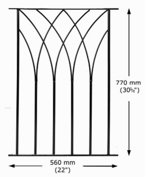Bali Decking Fence Panels (Pack of 2) - Metal - W56 x H77 cm - Grey