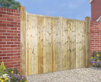 Drayton Tall Square Top Driveway Double Gate 270cm Wide x 180cm High