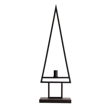 Deco Table Top Tree Candle Holder - Metal - L8 x W20 x H59 cm - Black