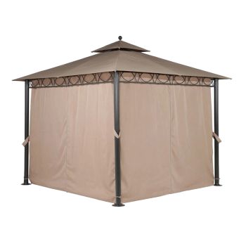 Dubai Gazebo - Bronze/Steel - H300 x W300 x L290 cm - Mocha