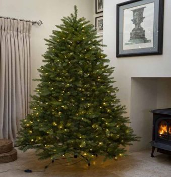 Dunhill Fir 6ft Tree 400 W/W LED Artificial Plant, Christmas Decoration, Artificial Christmas Tree