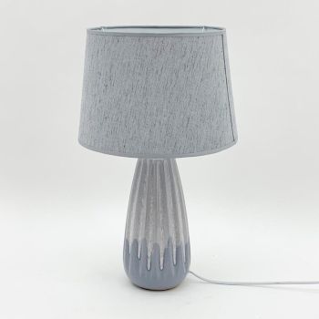 Hand Finished Lamp and Shade - Ceramic - L25 x W25 x H52 cm