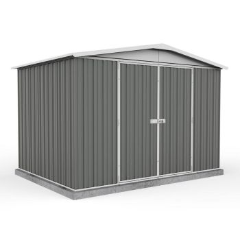 Absco 3 x 2.18 m Woodland Regent Shed - Metal - L218 x W300 x H206 cm - Grey